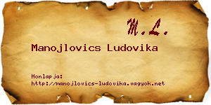 Manojlovics Ludovika névjegykártya